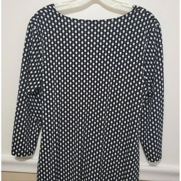 Ann Taylor Factory Midi Dress Black White Tan - Picture 6 of 7